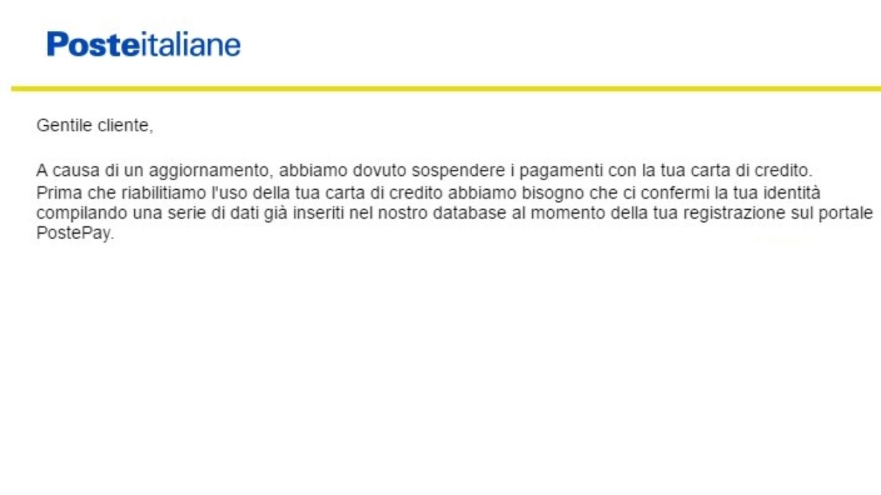 Attenzione Alla Truffa Sulle Carte Di Credito Postepay