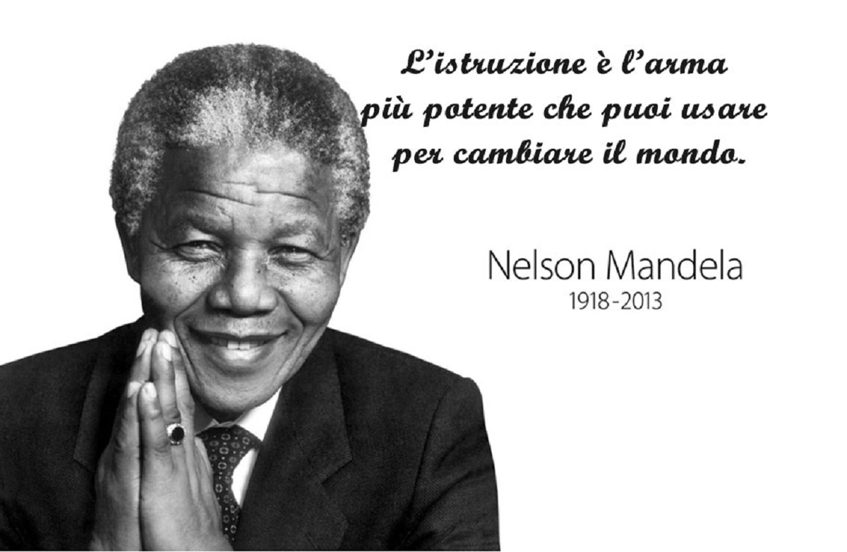 l'istruzione è l'arma più potente per cambiare inl mondo, Nelson Mandela