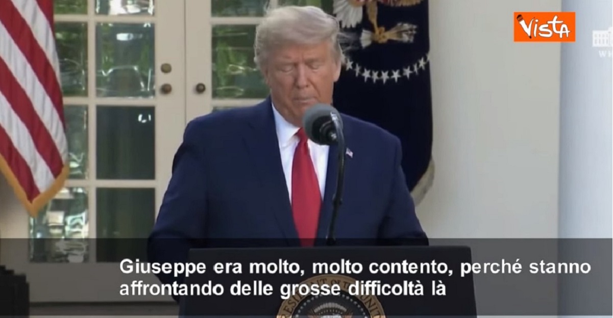 Donald Trump aiuti all' Italia