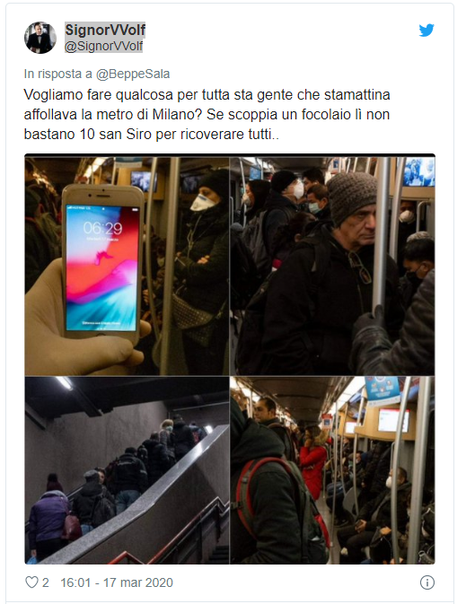 tweet metro Milano