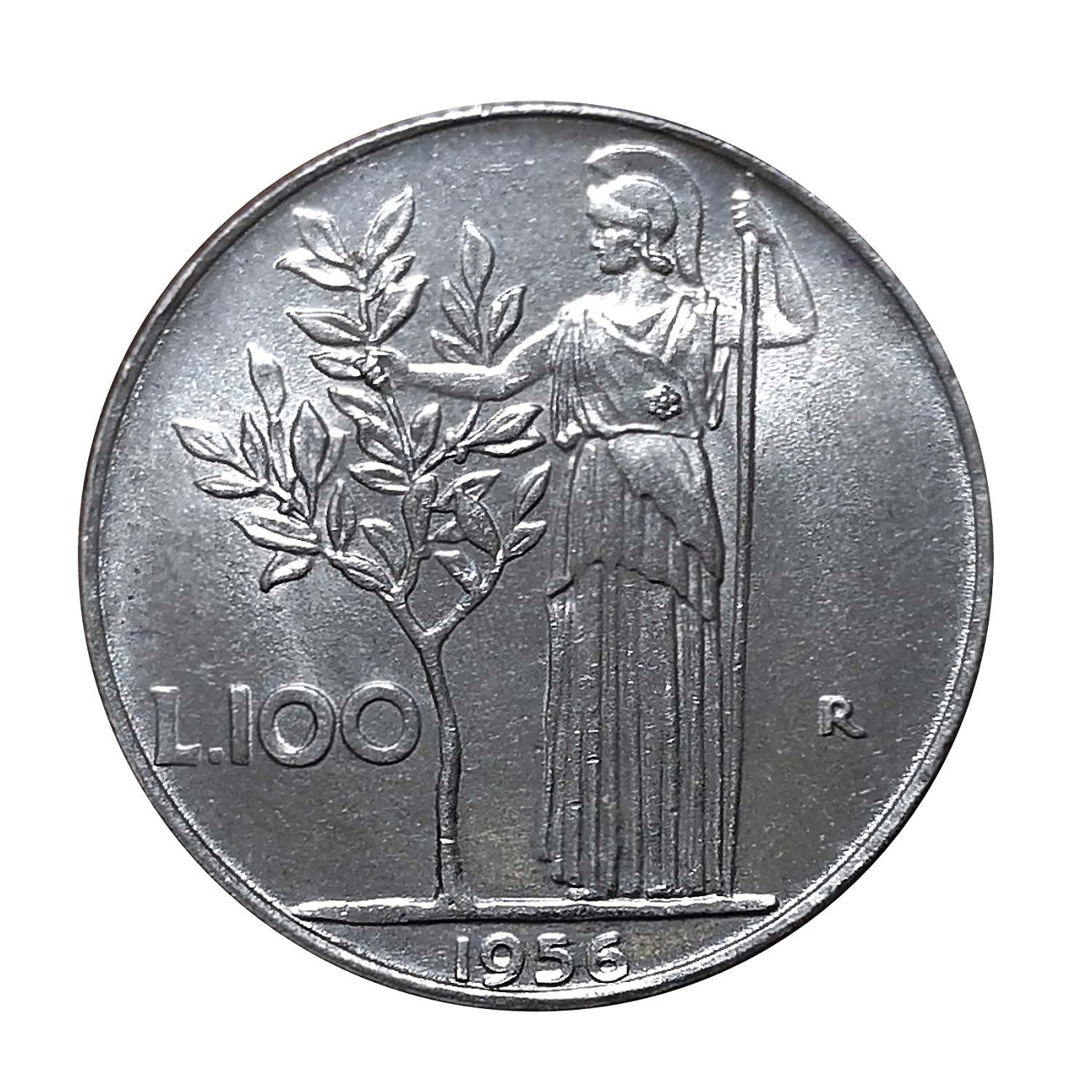 100 lire 1956 Minerva