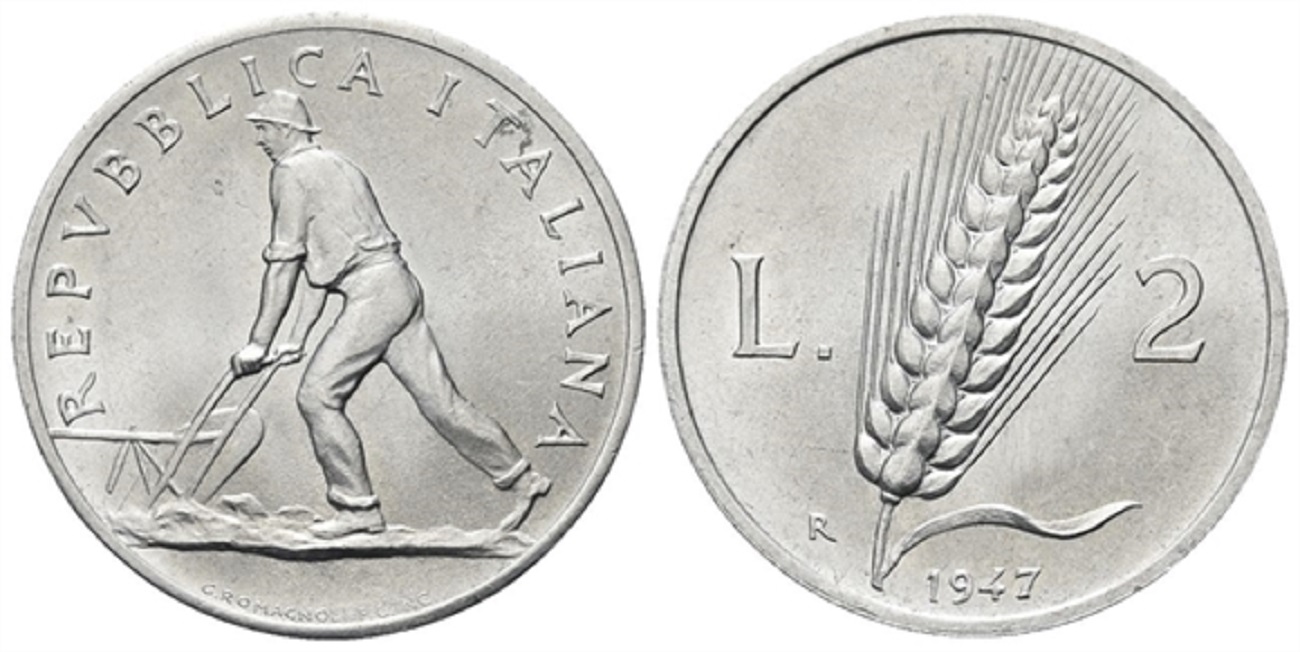 2 lire spiga 1947