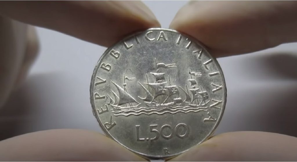 500 lire argento caravelle valore