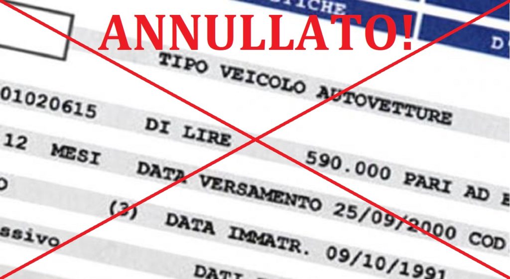 Bollo auto annullato dalle regioni