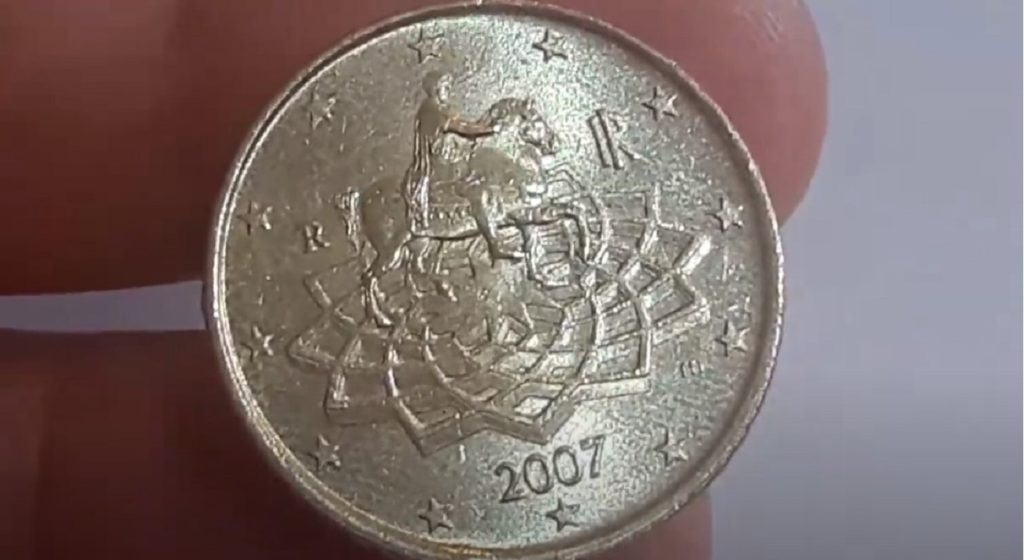 Moneta 50 centesimi di euro 2007