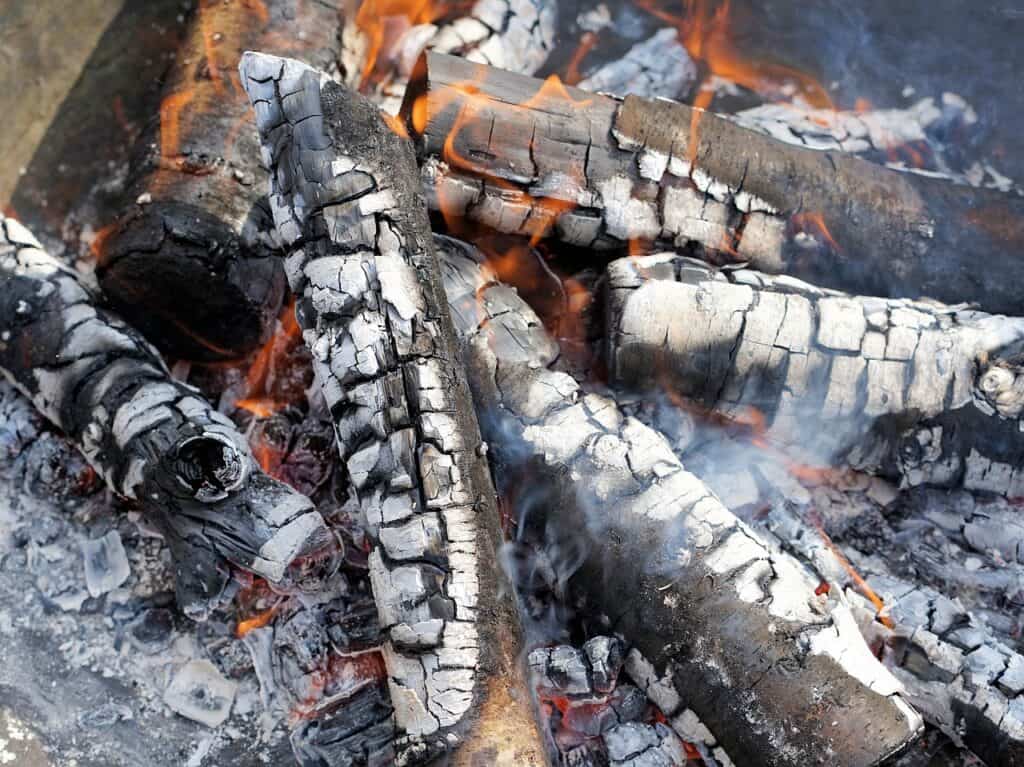 Fuoco cenere del camino