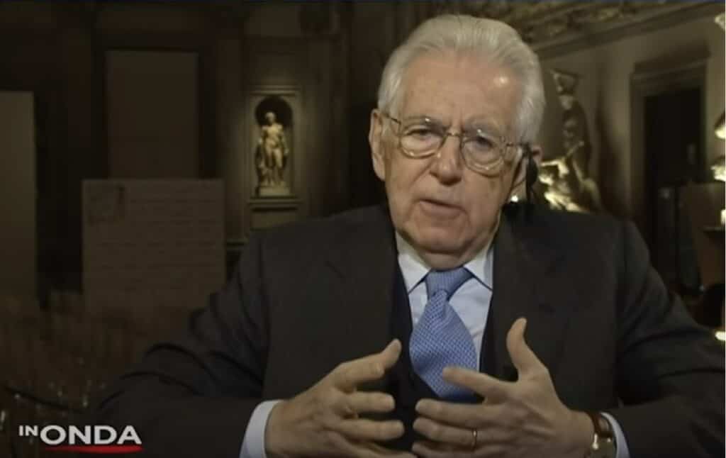 Mario Monti durante la trasmissione In Onda su La7