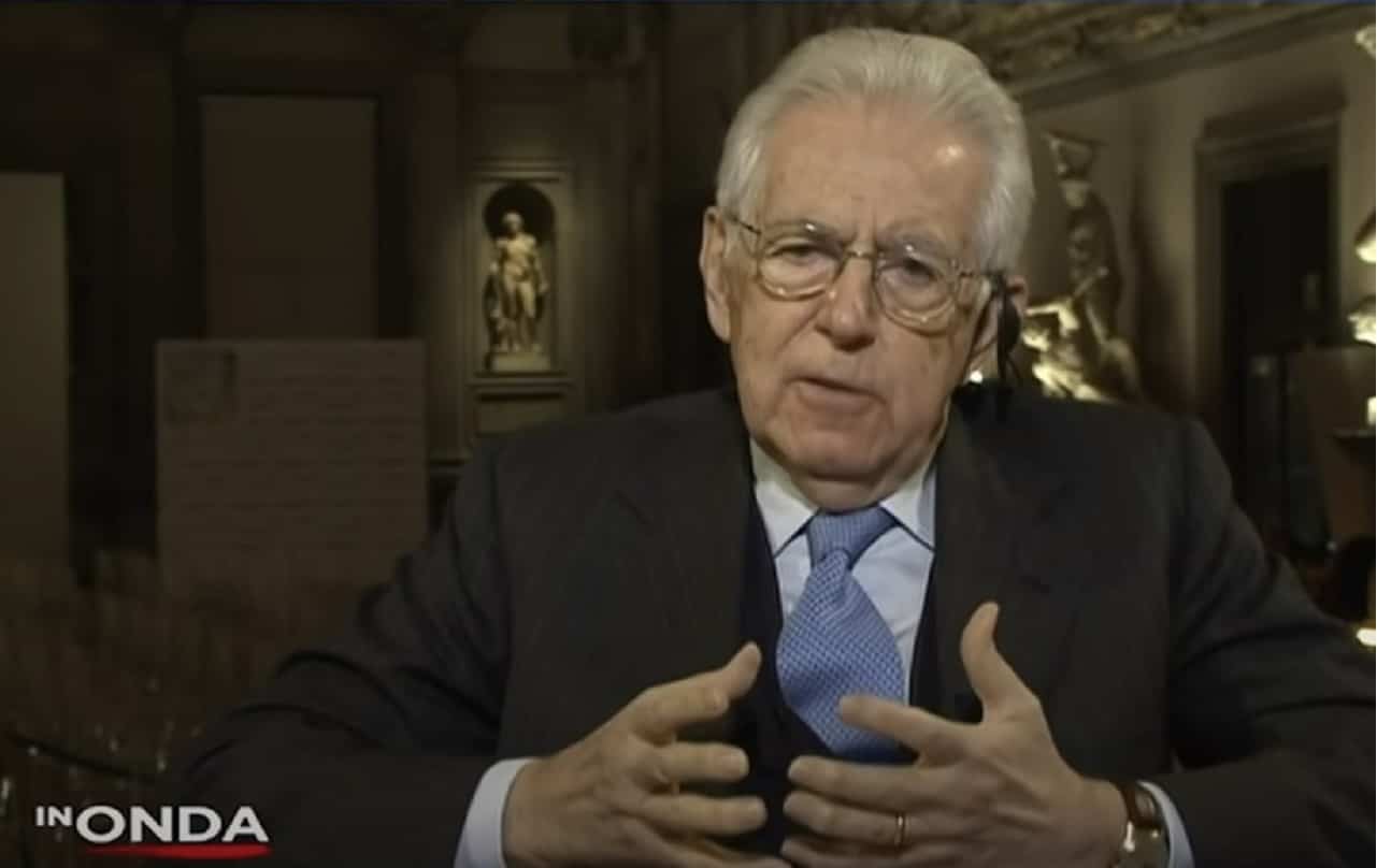 Mario Monti durante la trasmissione In Onda su La7