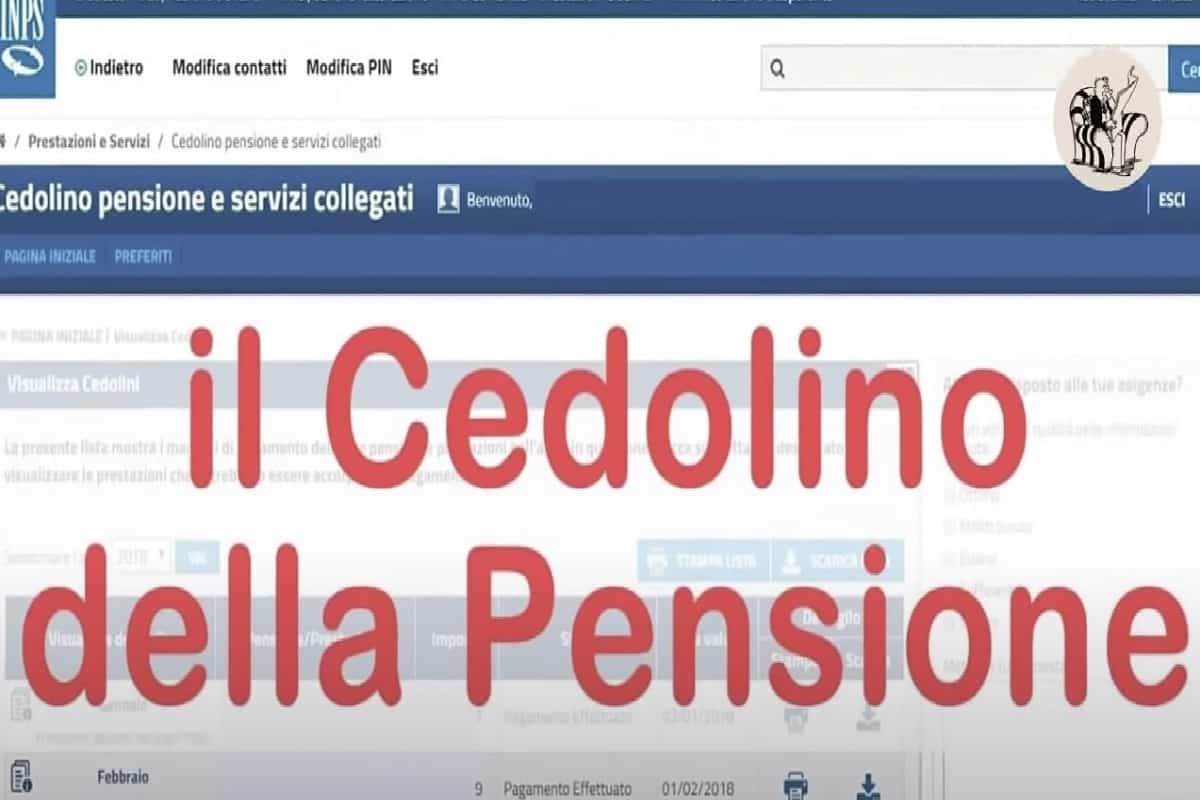 Cedolino pensione aprile 2022