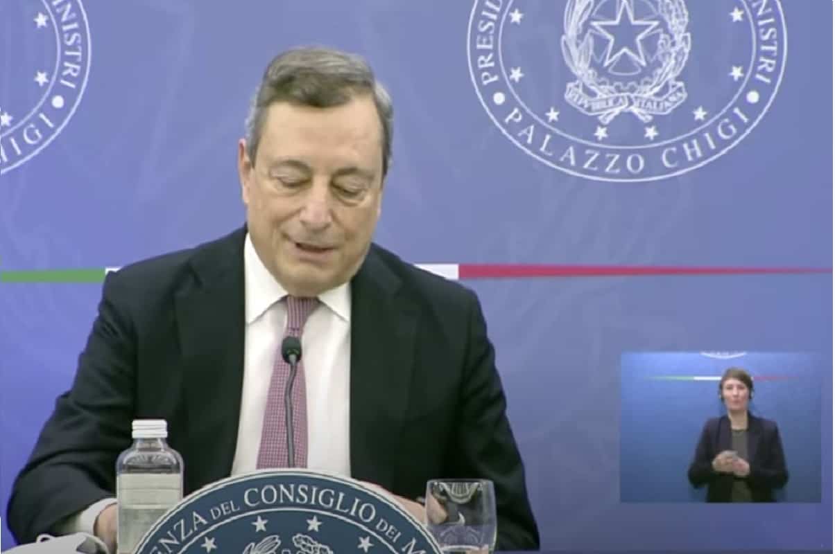 Mario Draghi su Bonus bollette 2022