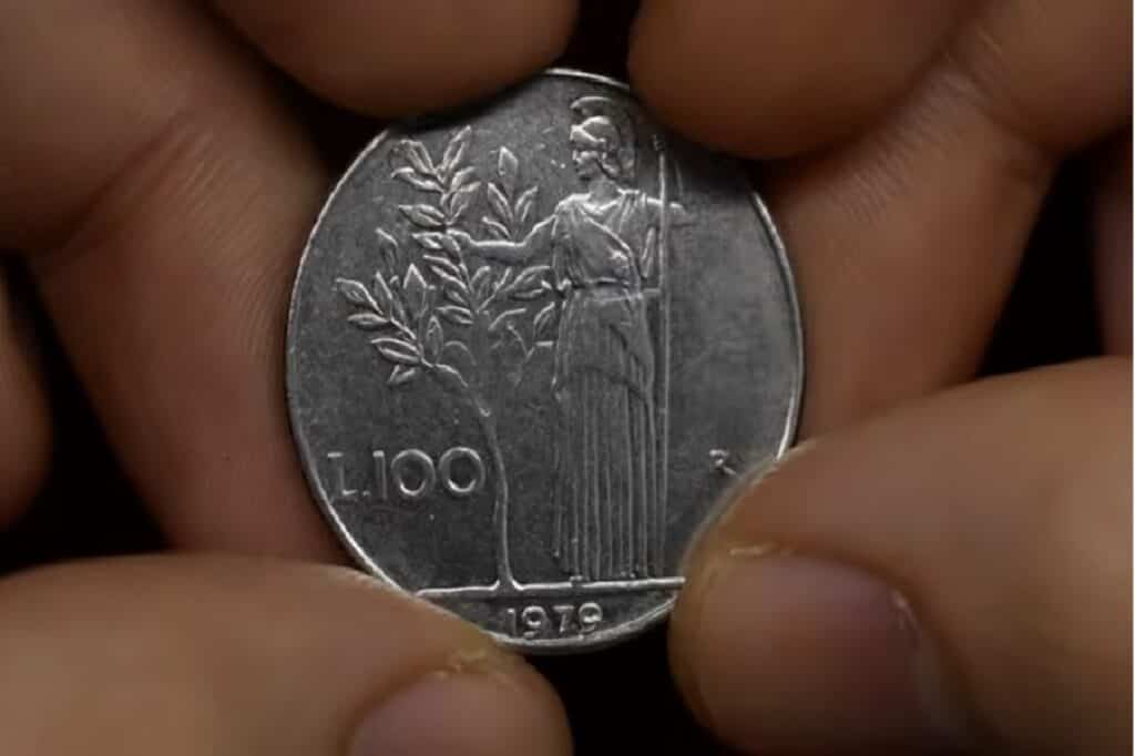 100 lire Minerva del 1979