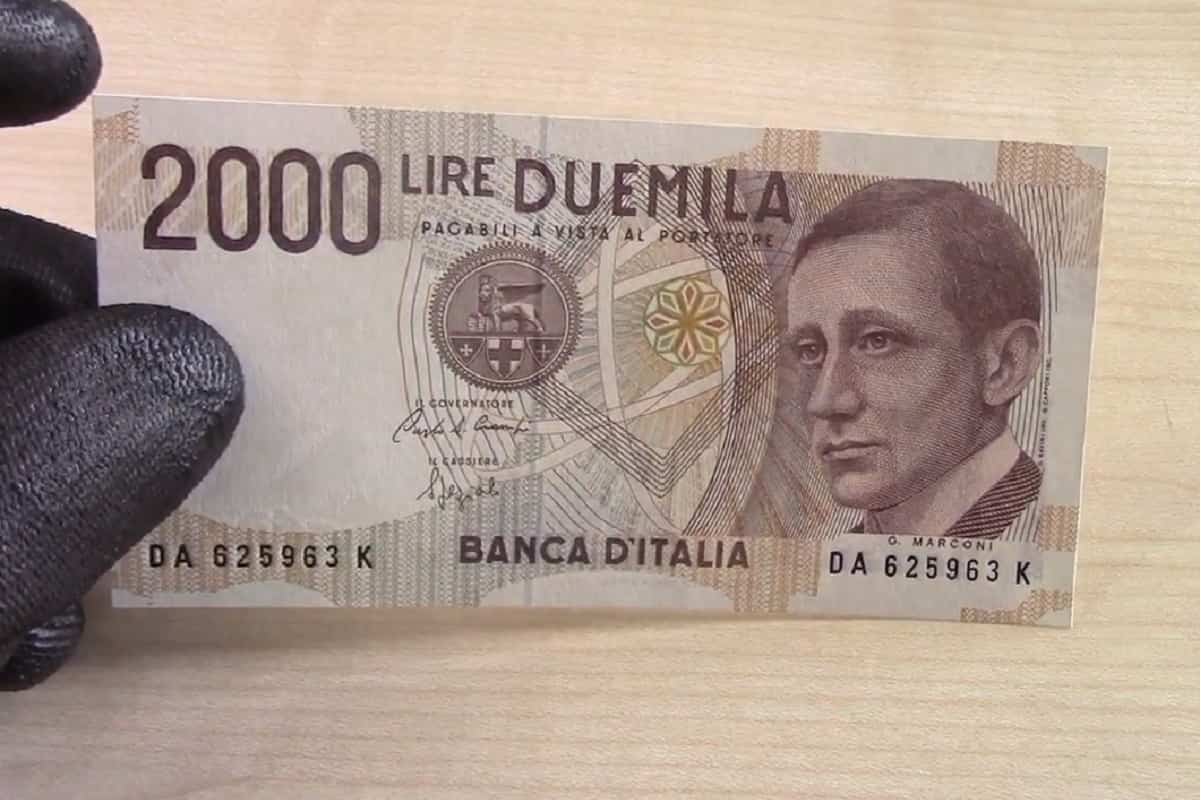 2000 lire Guglielmo Marconi