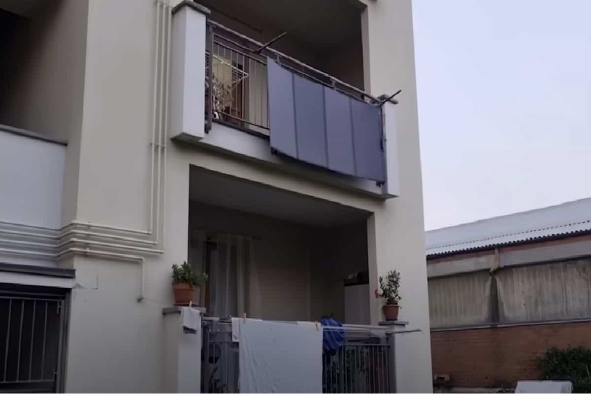 Pannelli fotovoltaici su balcone