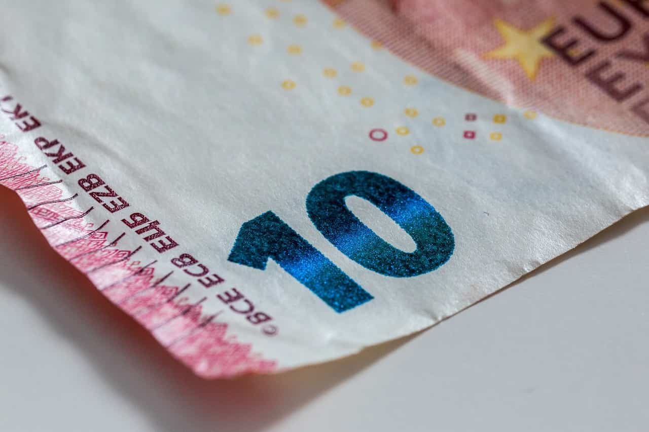 Angolo banconota da 10 euro