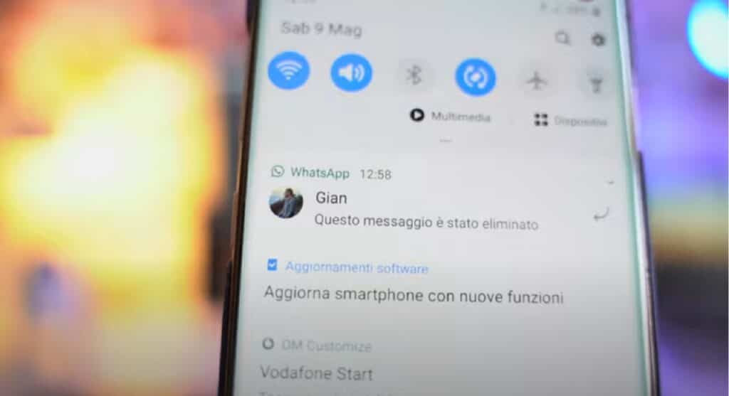 Messaggio eliminato su WhatsApp