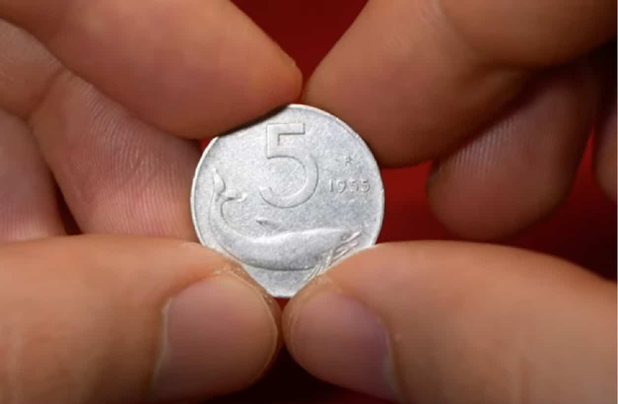 Moneta da 5 lire delfino