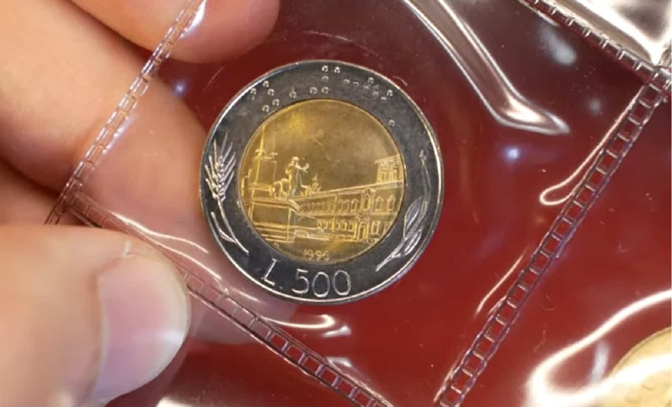 Moneta da 500 lire bimetallica