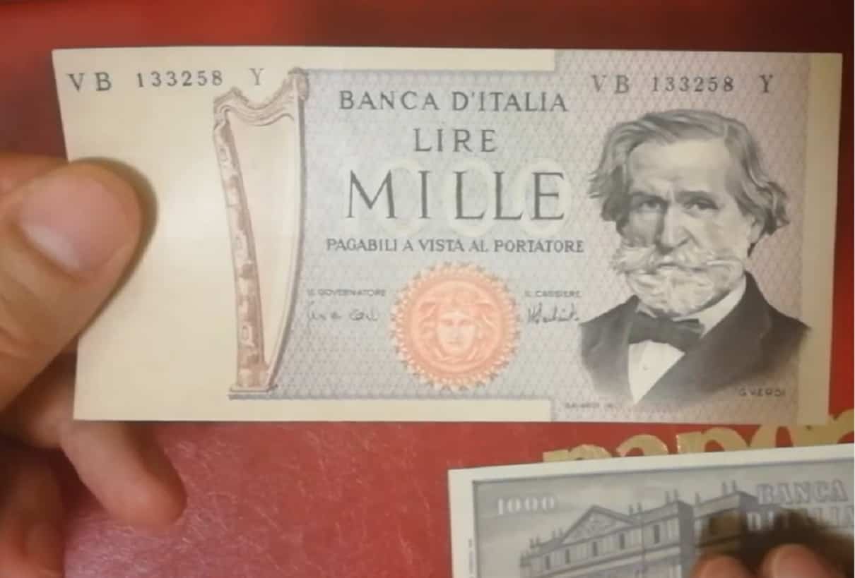 Mille lire Giuseppe Verdi