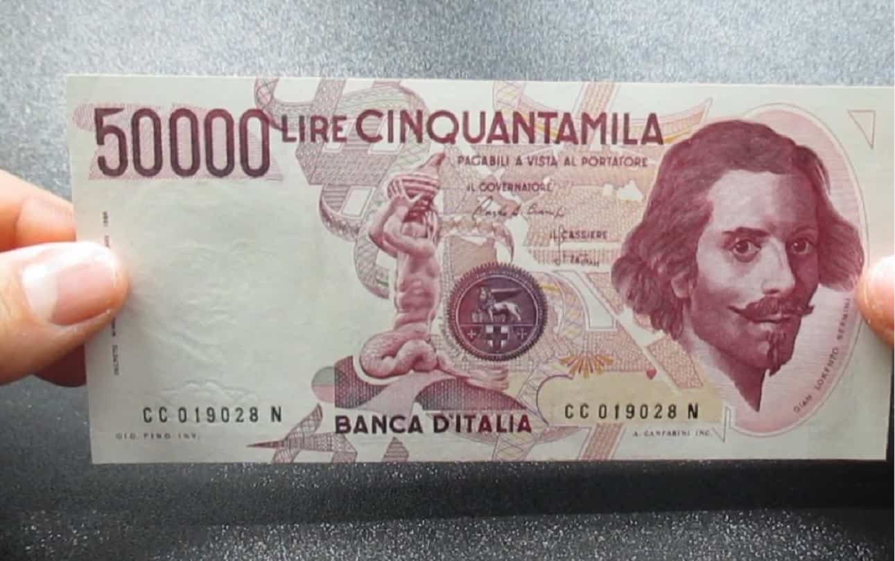 Banconota da 50 mila lire Bernini