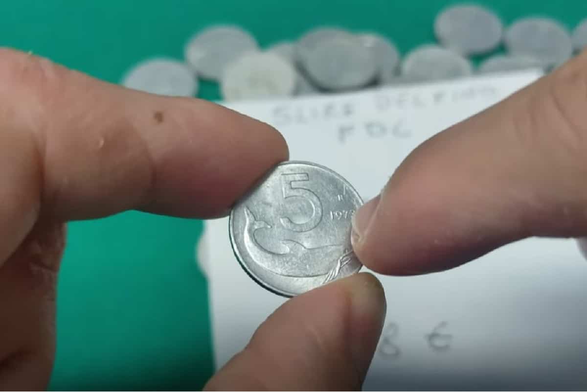 moneta da 5 lire Delfino