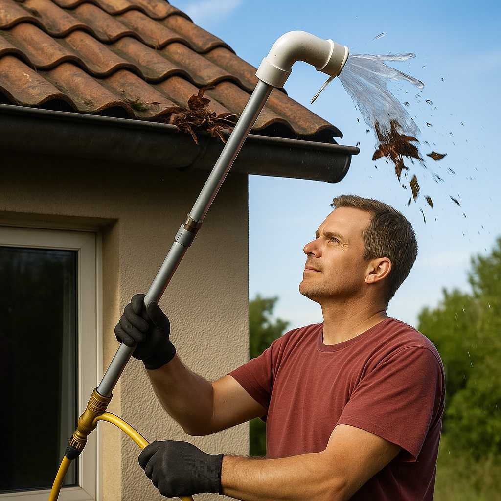 Attrezzo fai da te per pulizia grondaie
