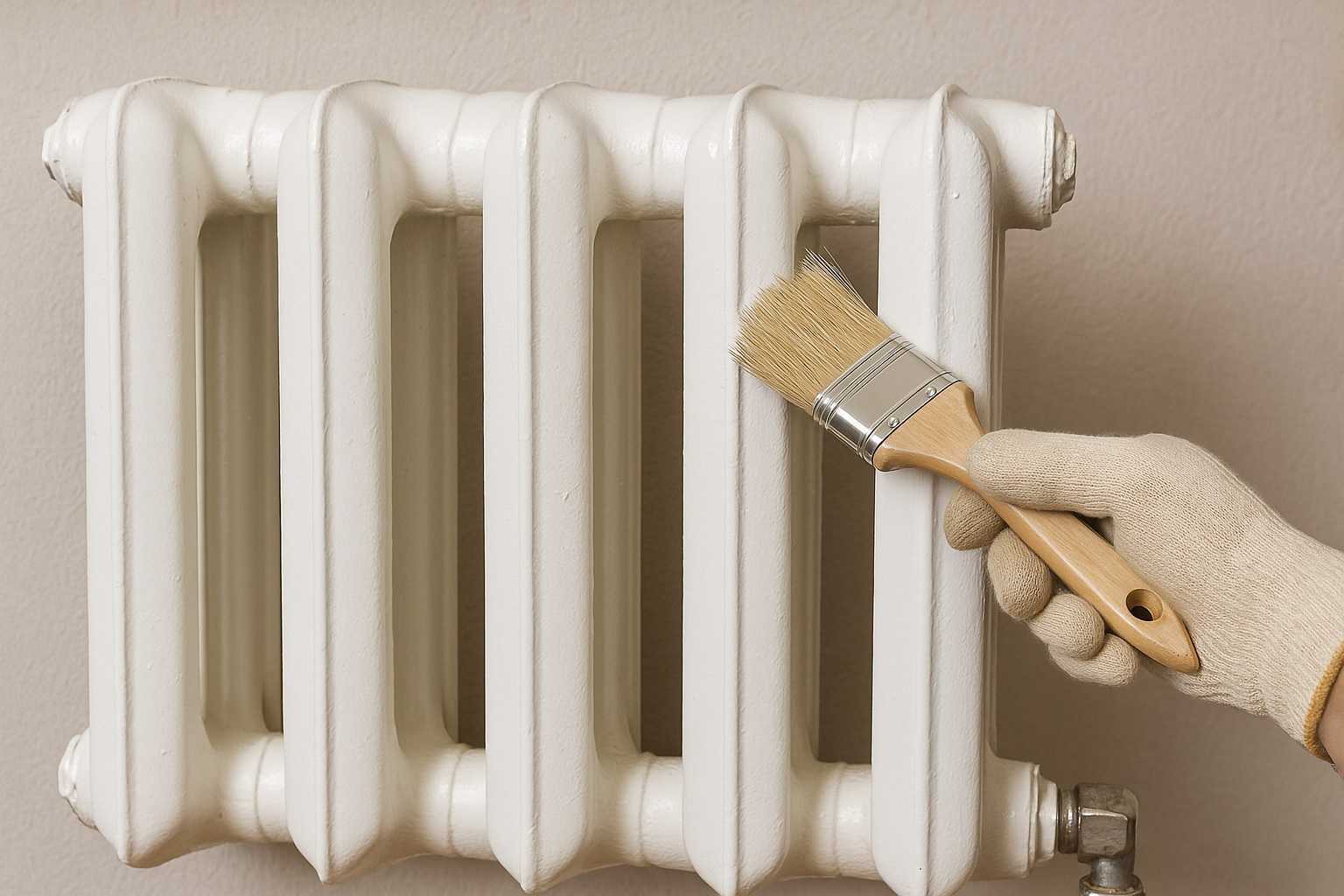 Applicazione di una vernice per termosifoni che non blocca la diffusione del calore e resiste all’ingiallimento